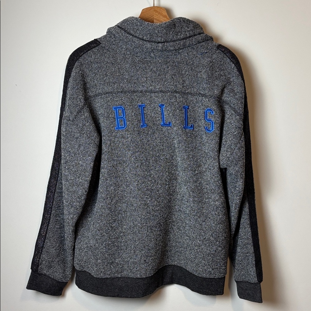 NFL Buffalo Bills heather Gray Sweatshirt women’s size XL with black Blue Trim - Picture 4 of 9